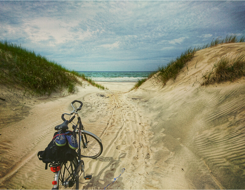 strand-fahrrad-sylt Mit Fahrrad am Strand auf Sylt