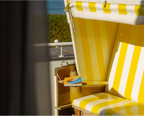 panorama_suite STrandkörbe im Hotel auf dem Balkon